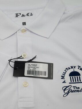 NWT Fairway & Greene Greenbrier Resort Military Tribute Golf Polo Shirt L NEW